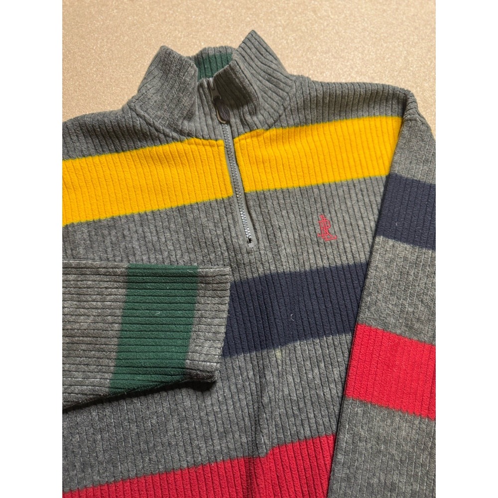 Vintage Polo Ralph Lauren Striped Color Block Preppy Sweater S Made In USA